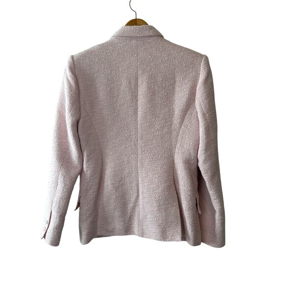 L’Agence Pink Chamberlain Textured Tweed Blazer Jacket Size 8 Elegant - Picture 6 of 16
